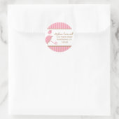 Pink Bird Address Labels Runder Aufkleber (Tasche)