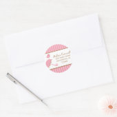 Pink Bird Address Labels Runder Aufkleber (Umschlag)