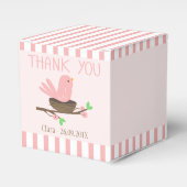 Pink Bird and Nest Baby Showbox Geschenkschachtel (Vorderseite)