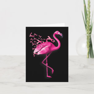 Pink Bird Flamingo Brustkrebs Bewusstsein Karte