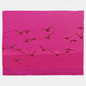 PINK BIRD FLIGHT FLEECEDECKE (Vorderseite (Horizontal))