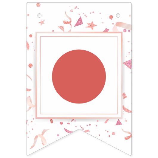 Pink Birthday Bunting Banner (Erste Fahne)