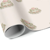 Pink Birthday Cake Daisy Blume Candles Muster Geschenkpapier (Rolleneckpunkt)