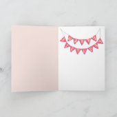 Pink Birthday Cake Greeting Card Karte (Innenseite)