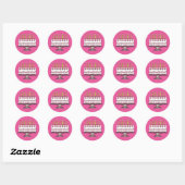 Pink Birthday Cake Sticker (Blatt)
