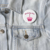 Pink Birthday Cupcake Button (Beispiel)