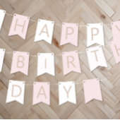 Pink Birthday Custom Party Bunting Banner