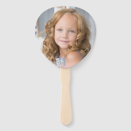 Pink Birthday Foto Custom Fächer (Vorderseite)