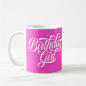 Pink Birthday Girl Kaffeetasse (Links)