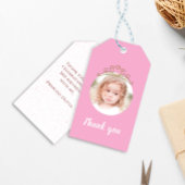 Pink Birthday Girl Princess Tiara Photo  Geschenkanhänger