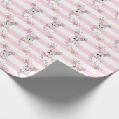 Pink Birthday Lama Niedlich Geschenkpapier (Ecke)