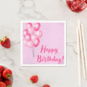 Pink Birthday Napkins Serviette (Beispiel)