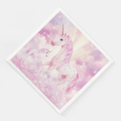 Pink Birthday Party Einhornpapier Napkin Serviette (Ecke)