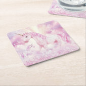 Pink Birthday Party Einhornpapier Untersetzer (angewinkelt)