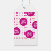 Pink Birthday Party Geschenkanhänger (Rückseite)