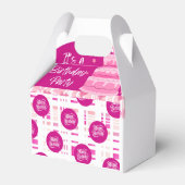 Pink Birthday Party Geschenkschachtel (Rückseite)