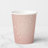 Pink Birthday Party Paper Cups - Elegant & Spaß Pappbecher (Rückseite)