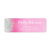 Pink Birthday Party Rücksendeadresse (Vorne)