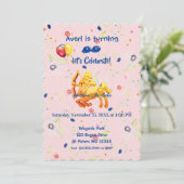 Pink Birthday Sagittarius Einladung (Stehend Vorderseite)
