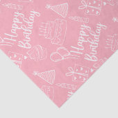 Pink Birthday Tissue Paper Seidenpapier (Detail)