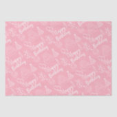 Pink Birthday Tissue Paper Seidenpapier (Vorderseite)