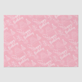 Pink Birthday Tissue Paper Seidenpapier