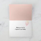 Pink Birthday Tulips Karte (Innenseite)