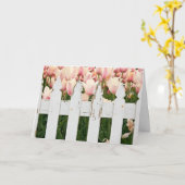 Pink Birthday Tulips Karte (Gelbe Blume)