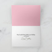 Pink Birthday Tulips on a Snowy Benale Karte (Innenseite)