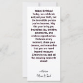 Pink Birthday Wish Card (Rückseite)