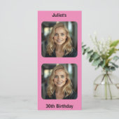 Pink Birthday Wish Card (Stehend Vorderseite)
