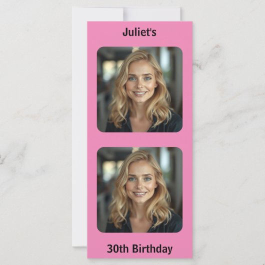 Pink Birthday Wish Card (Vorderseite)