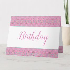 Pink Birthday wünscht nur für Sie Grußkarte Karte