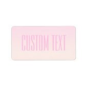 Pink bis Peach Sunset Ombre mit anpassbarem Text Adressaufkleber (Vorne)