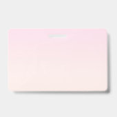 Pink bis Peach Sunset Ombre mit anpassbarem Text Ausweis (Back)