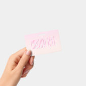 Pink bis Peach Sunset Ombre mit anpassbarem Text Ausweis (Handheld)