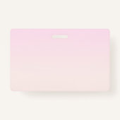 Pink bis Peach Sunset Ombre mit anpassbarem Text Ausweis (Rückseite)