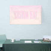 Pink bis Peach Sunset Ombre mit anpassbarem Text Banner (Messeveranstaltung)