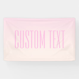 Pink bis Peach Sunset Ombre mit anpassbarem Text Banner