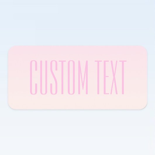 Pink bis Peach Sunset Ombre mit anpassbarem Text Etiketten