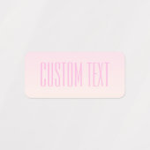 Pink bis Peach Sunset Ombre mit anpassbarem Text Etiketten (Design 1)