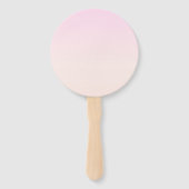 Pink bis Peach Sunset Ombre mit anpassbarem Text Fächer (Rückseite)