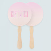 Pink bis Peach Sunset Ombre mit anpassbarem Text Fächer