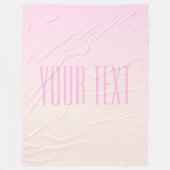 Pink bis Peach Sunset Ombre mit anpassbarem Text Fleecedecke (Vorderseite)