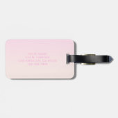 Pink bis Peach Sunset Ombre mit anpassbarem Text Gepäckanhänger (Rückseite horizontal)