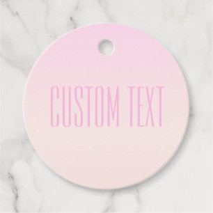 Pink bis Peach Sunset Ombre mit anpassbarem Text Geschenkanhänger