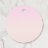 Pink bis Peach Sunset Ombre mit anpassbarem Text Geschenkanhänger (Rückseite)