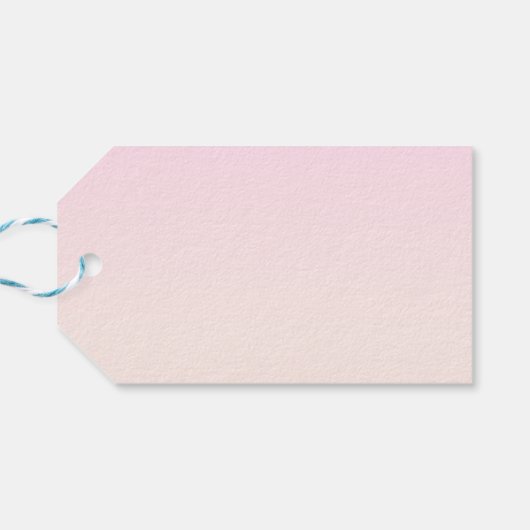 Pink bis Peach Sunset Ombre mit anpassbarem Text Geschenkanhänger (Rückseite Horizontal)