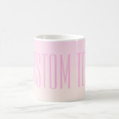 Pink bis Peach Sunset Ombre mit anpassbarem Text Kaffeetasse (Mittel)