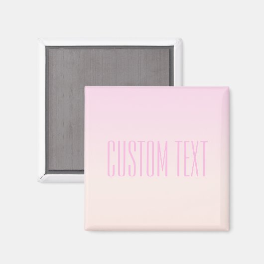 Pink bis Peach Sunset Ombre mit anpassbarem Text Magnet (Vorderseite/Rückseite)